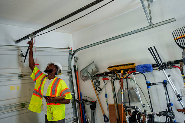Professional Garage Door Roller Replacement technician working in Bradley Gardens, NJ